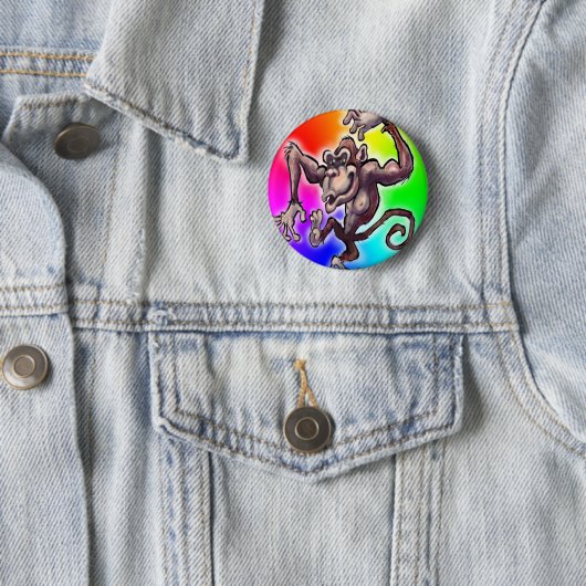 Dolle Aap Ronde Button 5,7 Cm (In situ)