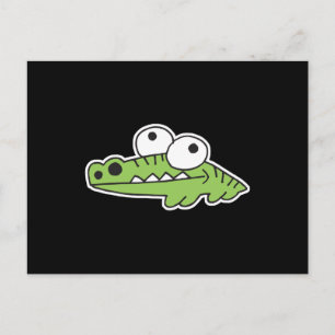 dolle baby-alligator briefkaart