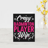 Dolle Badminton Speler Vrouw Shuttle Kaart (Gele Bloem)