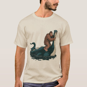 Dolle Bigfoot & Loch Ness Monster Mix-up Grafiek T-shirt