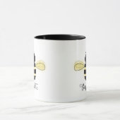 Dolle Bij Buzz Whimsical Illustratie Kantoor Burea Mok (Midden)