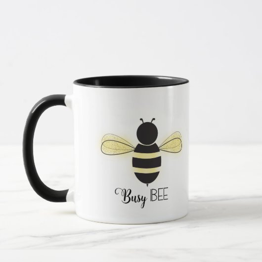 Dolle Bij Buzz Whimsical Illustratie Kantoor Burea Mok (Links)