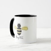 Dolle Bij Buzz Whimsical Illustratie Kantoor Burea Mok (Voorkant links)