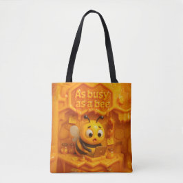 Dolle bij op pad – zo druk als een bij tote bag