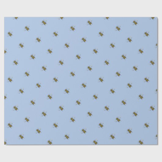 Dolle Bij Schattige Kleine Honingbij Koningin Bij Cadeaupapier (Vlak)