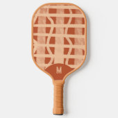 Dolle Boho Terracotta Geschilderde Monogram Pickleball Paddle (Achterkant)