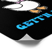 Dolle Bruidegom Gans Gaat Los Dolle Gans Citaat Poster (Hoek)