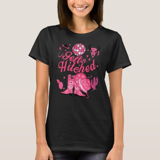 Dolle Bruiloft Nashville Bachelorette T-shirt (Voorkant)