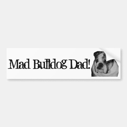 Dolle Bulldog Vader Auto bumpersticker (Voorkant)