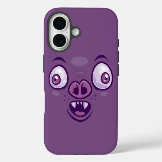 Dolle Cartoon Vampier Vleermuis Gezicht Case-Mate iPhone Case (Achterkant)