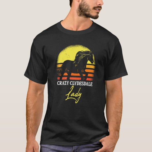 Dolle Clydesdale Dame T-shirt (Voorkant)