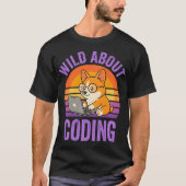 Dolle coderingsliefhebber, grappige programmeur Co T-shirt (Voorkant)