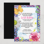 DOLLE COLLAGE Bat Mitzvah Feestkaart Kaart (Voorkant / Achterkant)