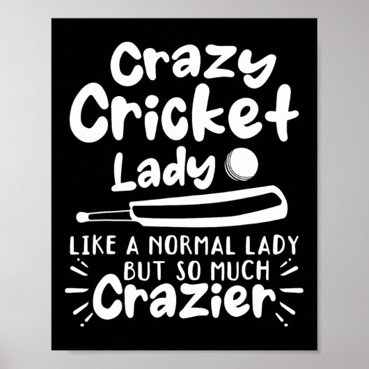 Dolle Cricketdame Als Een Gewone Dame Maar Zo Veel Poster (Voorkant)