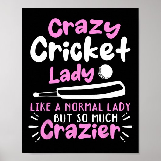 Dolle Cricketdame Net Als Een Gewone Dame Maar Vee Poster (Voorkant)