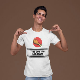 Dolle "Deze man is een beenman" Thanksgiving kalko T-shirt