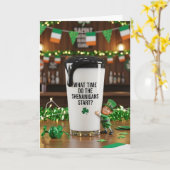 Dolle Dingen op St. Patrick's Dag Kaart (Gele Bloem)