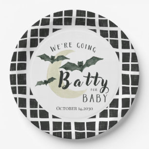 Dolle Dolle Baby Herfst Halloween Geruite Baby Sho Papieren Bordje