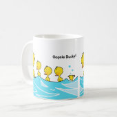 Dolle Eend Maakt een Plons Koffiemok (Voorkant links)