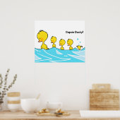 Dolle Eend Maakt een Plons Poster (Keuken)