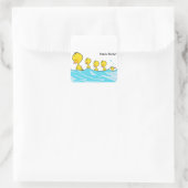 Dolle Eend Maakt een Plons Vierkante Sticker (Tas)