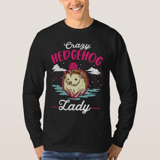 Dolle egel dame egelvrouw egel t-shirt (Voorkant)