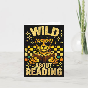 Dolle fan van lezen grappig dier boek liefhebber l kaart
