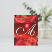 DOLLE FOTON MONOGRAM rood zwart roze Kaart (Staand voorkant)