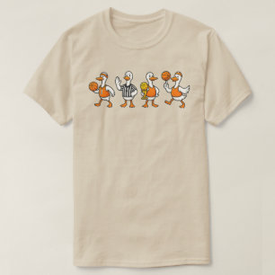 Dolle Gans Basketbal  Grappige Gans Hoops Vintage  T-shirt