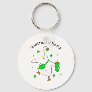 Dolle Gans Bij De Kroeg Dier Gans St. Pa Sleutelhanger