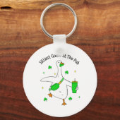 Dolle Gans Bij De Kroeg Dier Gans St. Pa Sleutelhanger (Voorkant)