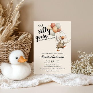 Dolle Gans bijna los Baby shower Kaart