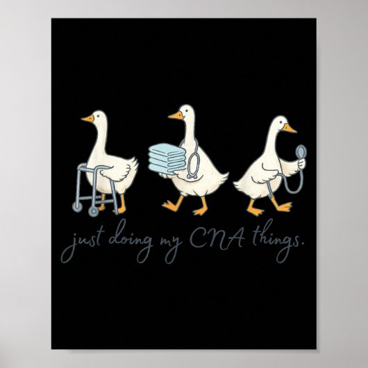 Dolle Gans CNA Afstudeer Cute Gecertificeerd Verpl Poster (Voorkant)