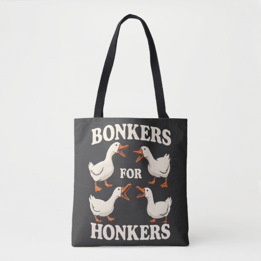 Dolle Gans Design | Gans Liefhebber Gif Tote Bag (Voorkant)