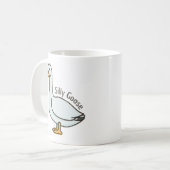 Dolle Gans, Grappige Gans, Gans Liefhebber Koffiemok (Voorkant links)