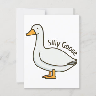 Dolle Gans Grappige Tekenfilm Gans Briefkaart