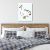 Dolle Gans Grappige Tekenfilm Gans Canvas Afdruk (Insitu (Slaapkamer))