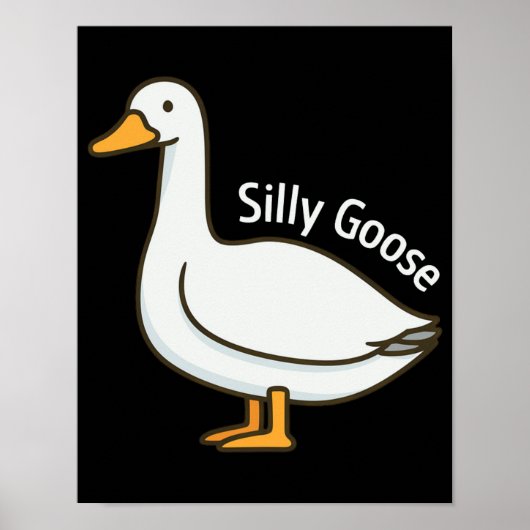 Dolle Gans Grappige Tekenfilm Gans Poster (Voorkant)