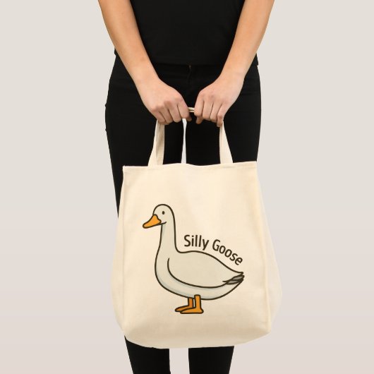 Dolle Gans Grappige Tekenfilm Gans Tote Bag (Voorkant (product))