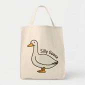 Dolle Gans Grappige Tekenfilm Gans Tote Bag (Voorkant)