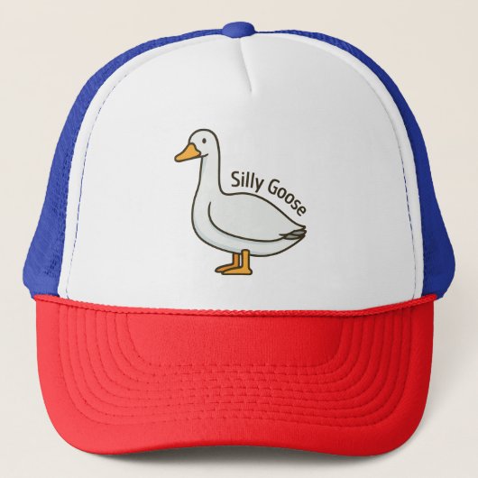 Dolle Gans Grappige Tekenfilm Gans Trucker Pet (Voorkant)