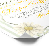 Dolle Gans Groene Neutrale Baby Shower Luier Poster (Hoek)