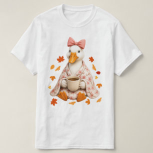 Dolle Gans Herfst Koffie Kersenbloesem Deken T-shirt