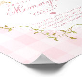 Dolle Gans Hoe groot is mammie's buik Roze Gingham Poster (Hoek)