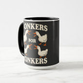 Dolle Gans-liefhebber Ganzen Design | Gans Liefheb Mok (Voorkant links)