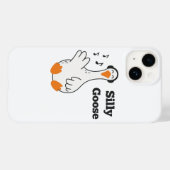 Dolle Gans met Koptelefoon – Schattige Grappige Ga Case-Mate iPhone Case (Achterkant (horizontaal))
