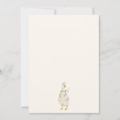 Dolle Gans op de loop Sage bloemige Baby Shower Kaart (Achterkant)