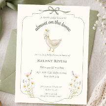 Dolle Gans op de loop Sage bloemige Baby Shower