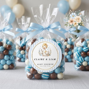 Dolle Gans Spa Dag Baby Shower  Ronde Sticker