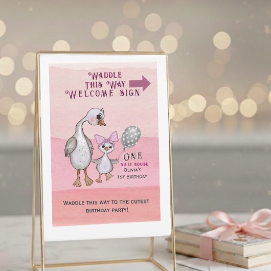 Dolle Gans| Waddle This Way Welkom Bord Kaart
